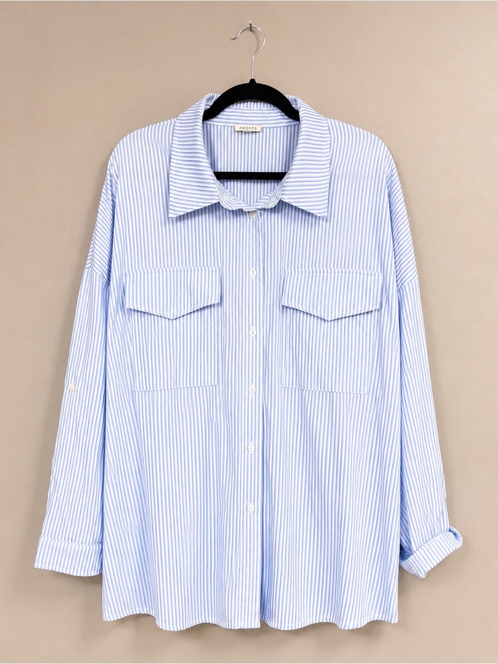 JODIFL Light Blue & White Striped Button-Down Shirt